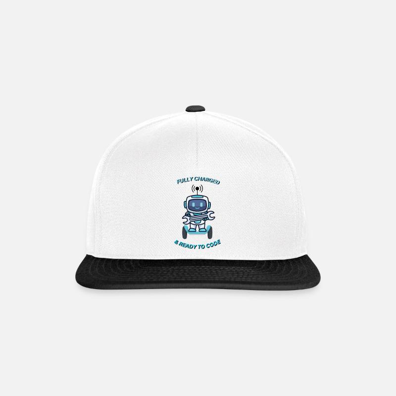 Robot avec clé - Casquette snapback - blanc/noir