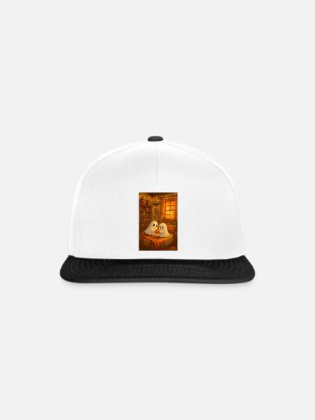 Halloween süße Geister - Snapback Cap - Weiß/Schwarz