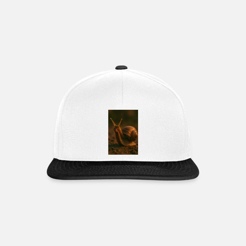 Animal - Snail - Snapback Cap - white/black