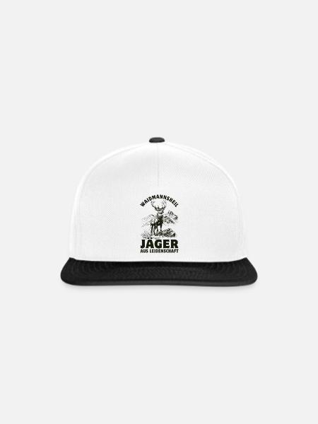 Waidmannsheil - Jäger aus Leidenschaft - Snapback Cap - Weiß/Schwarz