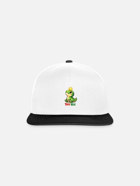 Tree Rex Dino T Rex - Snapback Cap - Weiß/Schwarz