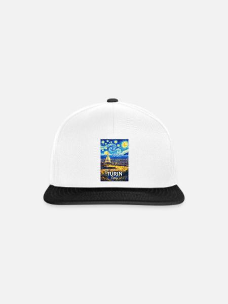 Turin, Italien. - Snapback Cap - Weiß/Schwarz