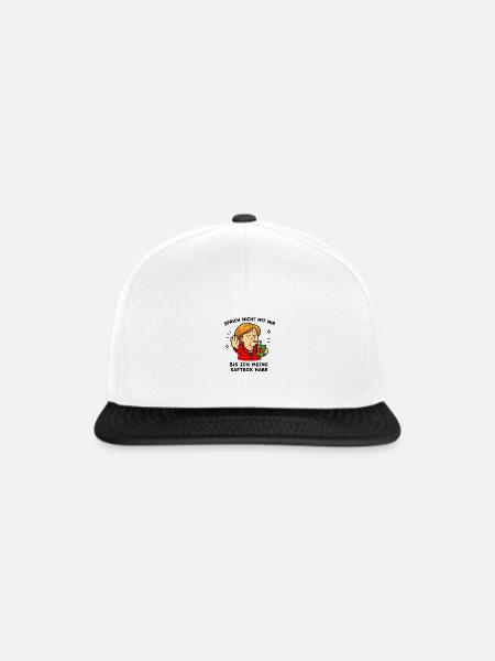 Karikatur: Politikerin mit Saftbox - Snapback Cap - Weiß/Schwarz