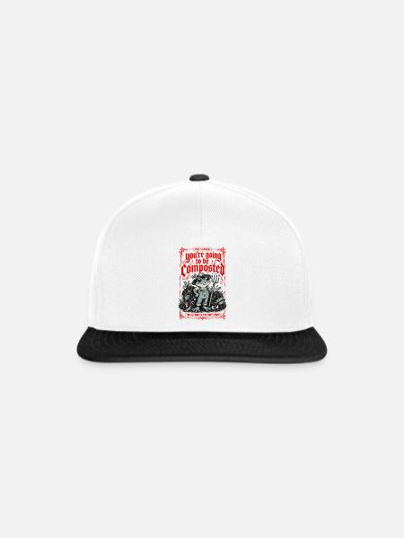 Stadt-Gartenkompost Das reicht - Snapback Cap - Weiß/Schwarz