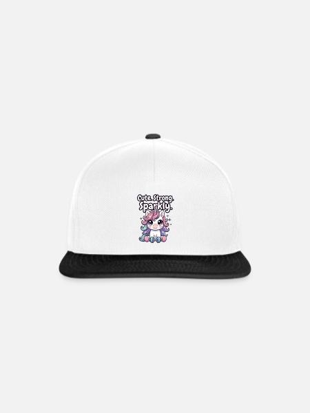Unicorn Fitness Sparkle - Snapback Cap - Weiß/Schwarz