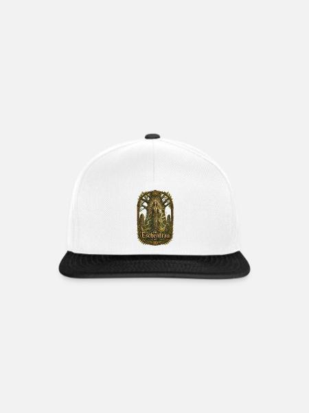 Eschenfrau – Geist der Esche - Snapback Cap - Weiß/Schwarz