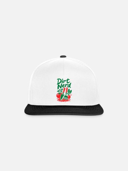 Dirt Nerd Organische Gartenpflanzen - Snapback Cap - Weiß/Schwarz