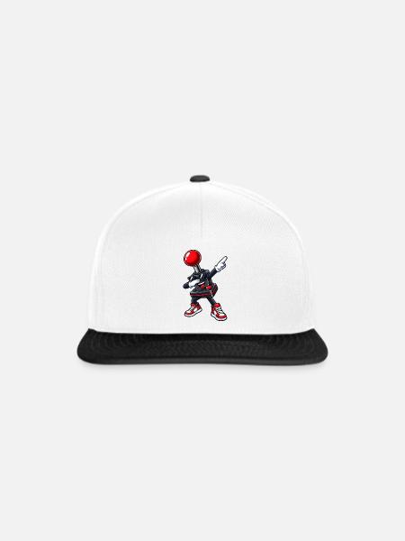 Dabbing Retro Joystick – Gaming Nostalgie - Snapback Cap - Weiß/Schwarz