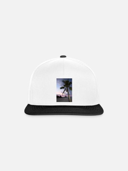 tropischer-strand-abends - Snapback Cap - Weiß/Schwarz