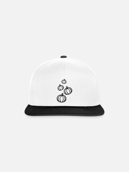 Kürbis Symbol - Snapback Cap - Weiß/Schwarz