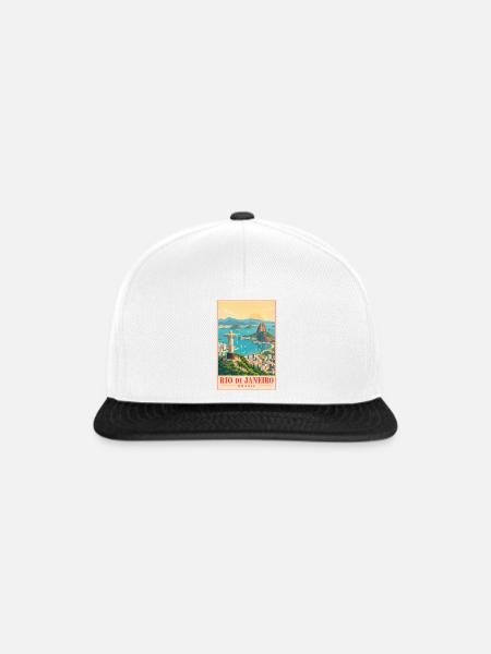 Rio de Janeiro Panorama - Snapback Cap - Weiß/Schwarz
