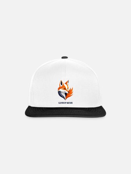 Clever by Nature – Fuchs - Snapback Cap - Weiß/Schwarz