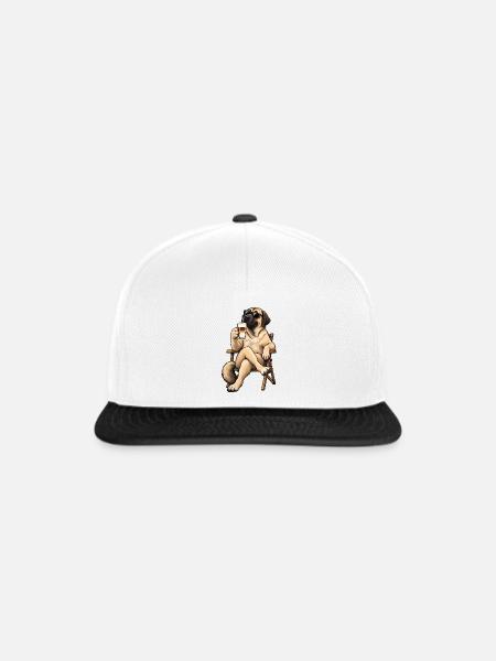 Kangal mit Latte Macchiato - Snapback Cap - Weiß/Schwarz