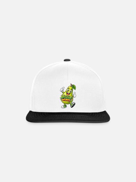 Veggie Wins Birne - Snapback Cap - Weiß/Schwarz