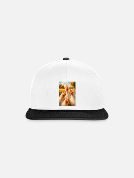 Sunlit Hen Quartett - Snapback Cap - Weiß/Schwarz