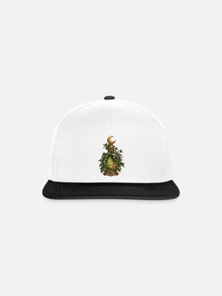 Mondschein Garten Elixierflasche - Snapback Cap - Weiß/Schwarz