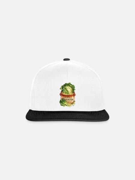 Kohl mit Charakter - Fermentation Design - Snapback Cap - Weiß/Schwarz