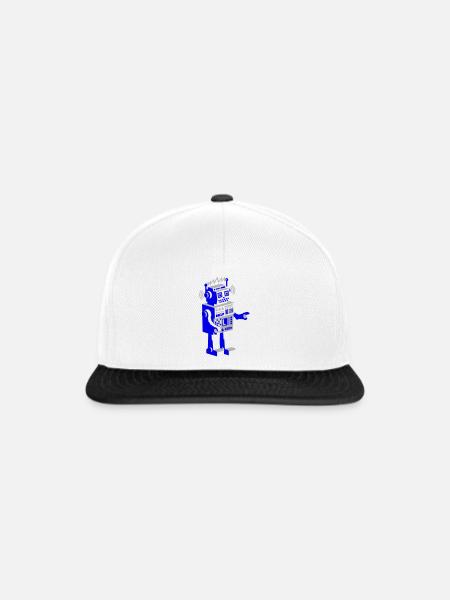roboter retro robot - Snapback Cap - Weiß/Schwarz