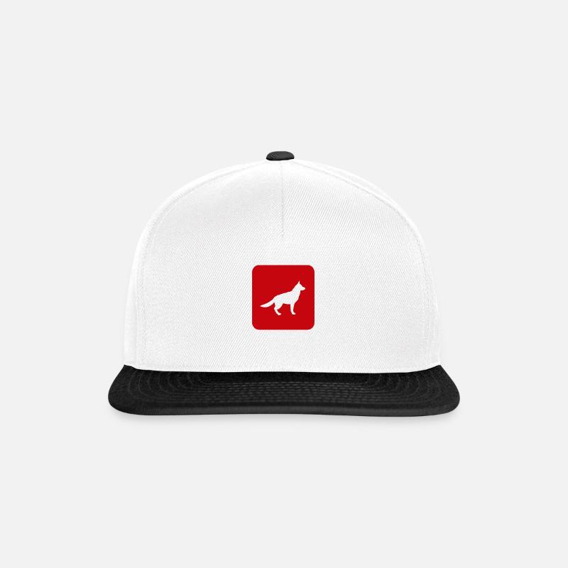 Schäferhund - Snapback Cap - Weiß/Schwarz