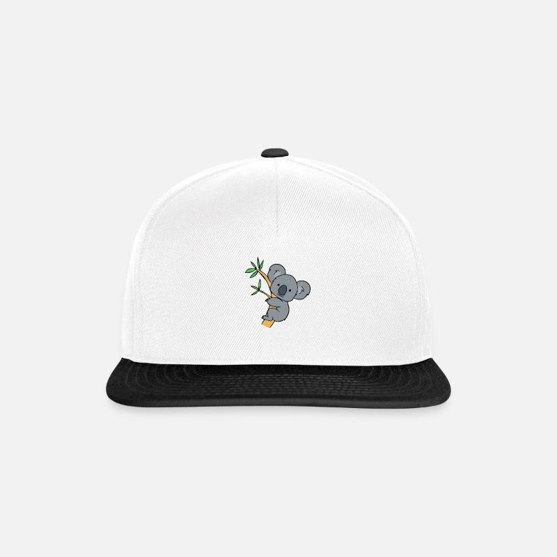 KOALA Bear 2 - Snapback Cap - white/black