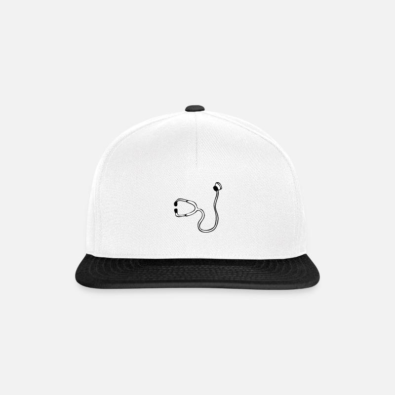 stéthoscope - Casquette snapback - blanc/noir