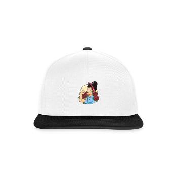 Starke Frau mächtig Starke Frau mächtig Geschenk I - Snapback Cap - Weiß/Schwarz - Vorne