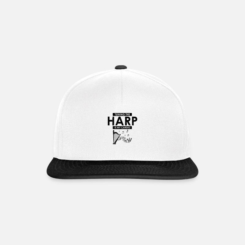 Conception de harpe pour harpistes et harpistes - Casquette snapback - blanc/noir
