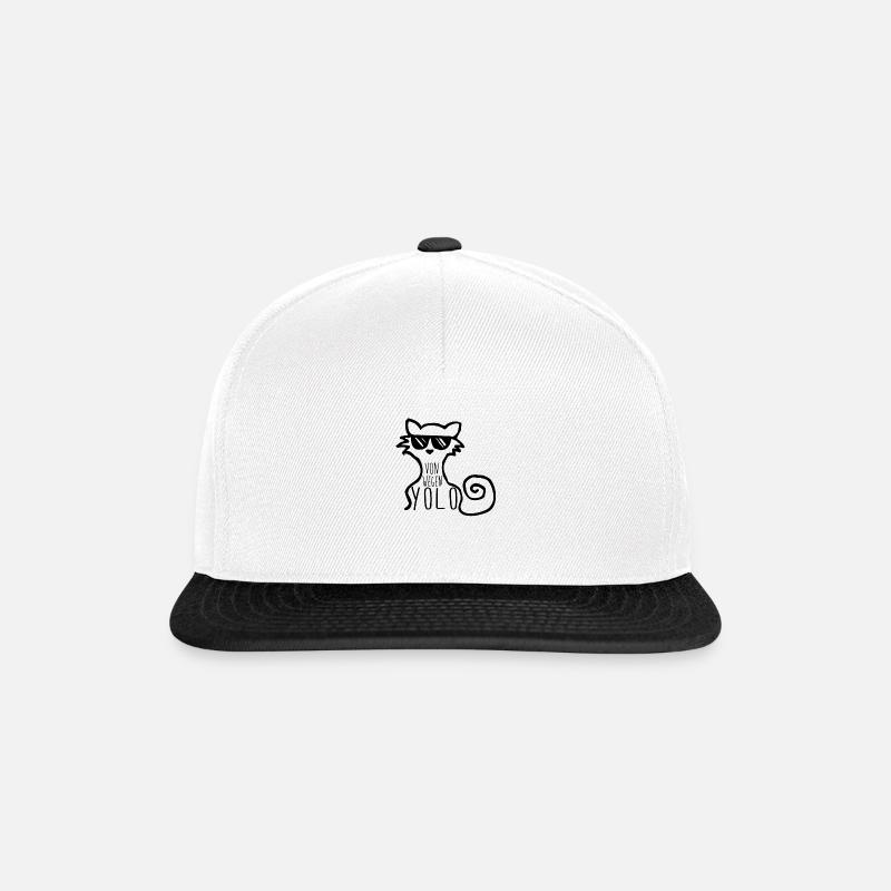 Yolo Cat - Snapback Cap - white/black