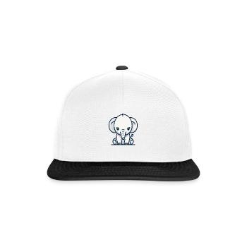 Elephant - Snapback Cap - white/black - Front