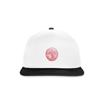 Punainen - Snapback Cap - Weiß/Schwarz - Vorne