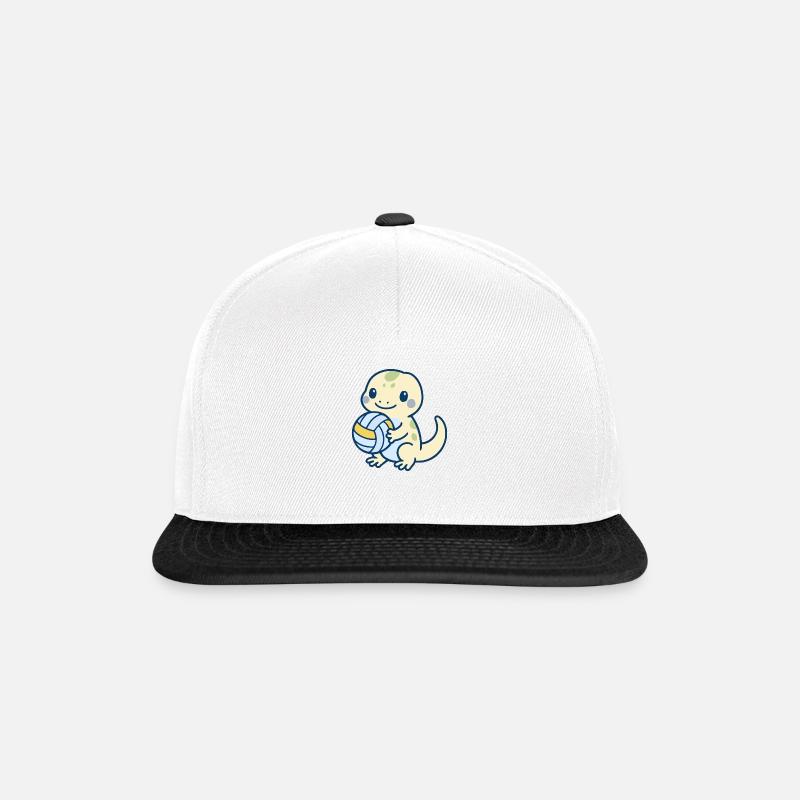 Gecko Beachball Beachvolleyball - Snapback Cap - Weiß/Schwarz