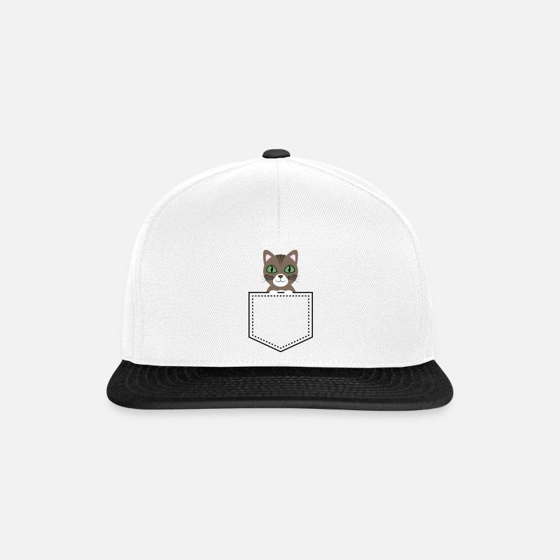 Taschentier cat brown mackerel - Snapback Cap - white/black