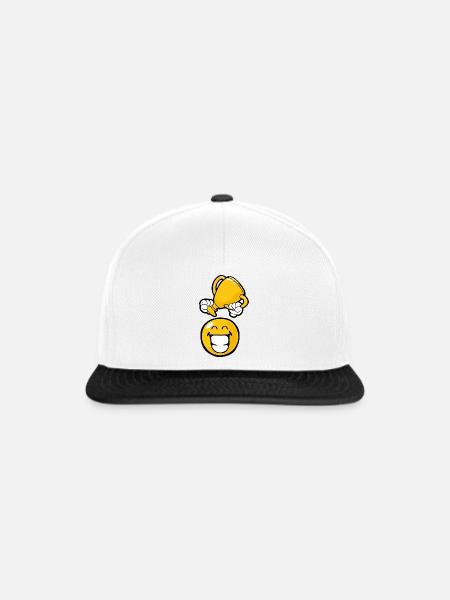 Smiley Winner - Snapback Cap - Weiß/Schwarz