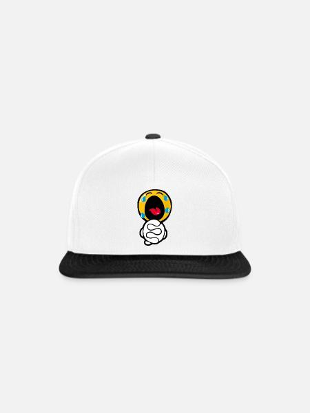 Smiley Desperate - Snapback Cap - Weiß/Schwarz