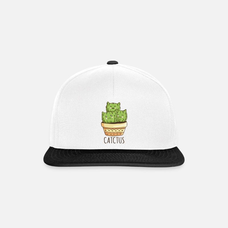 Chats de cactus - Casquette snapback - blanc/noir