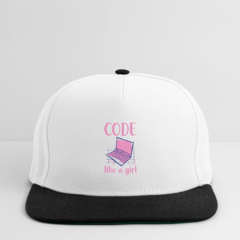 Code Like A Girl Programming Coder Computer Geek D Snapback Cap