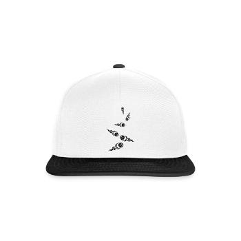 Flamme du basketball - Casquette snapback - blanc/noir - Devant
