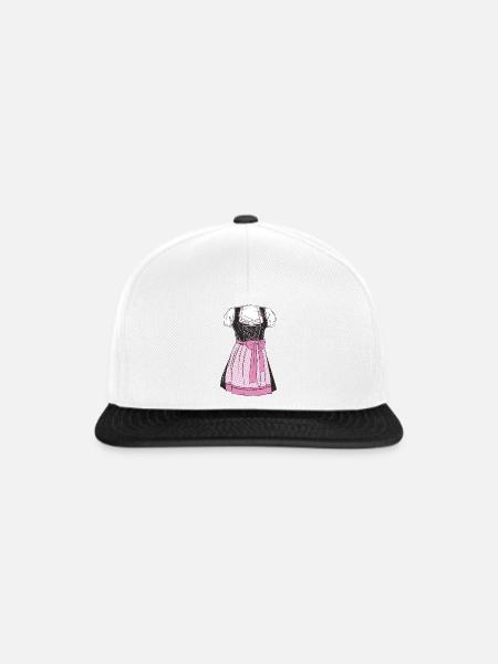 Volksfest Dirndl Ersatz - Snapback Cap - Weiß/Schwarz