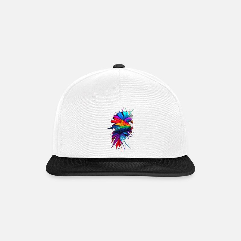 Paradiesvogel - Snapback Cap - Weiß/Schwarz