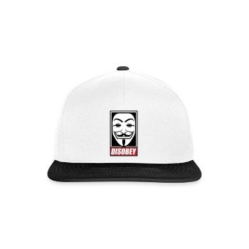 Disobey Colors changeable - Snapback Cap - white/black - Front