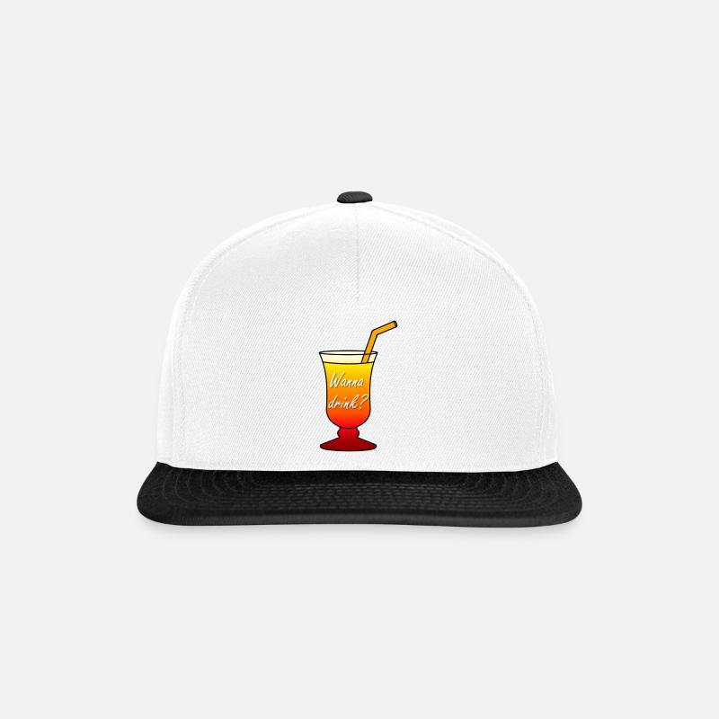 drink - Snapback Cap - white/black