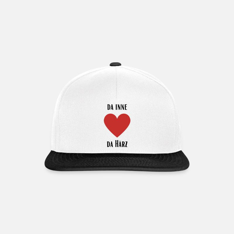Da inne da härz Osman Schweiz Meme - Snapback Cap - Weiß/Schwarz
