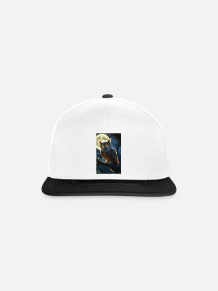 Majestätische Eule - Snapback Cap - Weiß/Schwarz