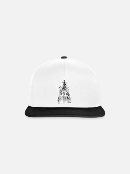 Schiff - Snapback Cap - Weiß/Schwarz