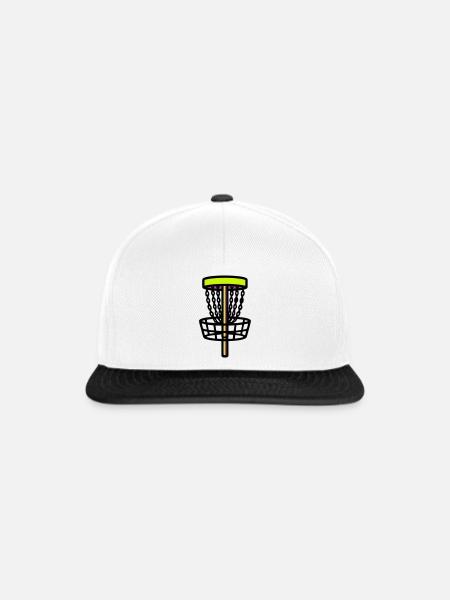 Discgolf Korb Ziel Logo - Snapback Cap - Weiß/Schwarz