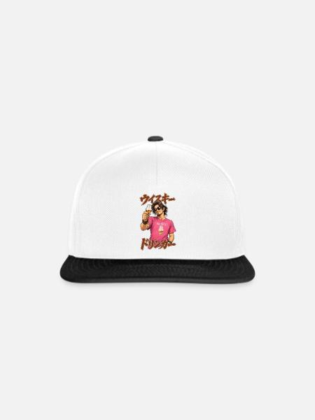 Whisky Drinker - Snapback Cap - Weiß/Schwarz