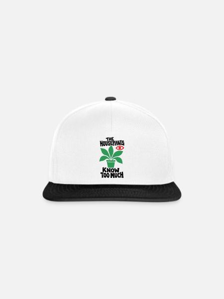 Zimmerpflanzen wissen zu viel - Snapback Cap - Weiß/Schwarz