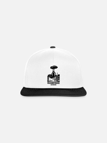 Duisburg Vulkanstraße - Snapback Cap - Weiß/Schwarz