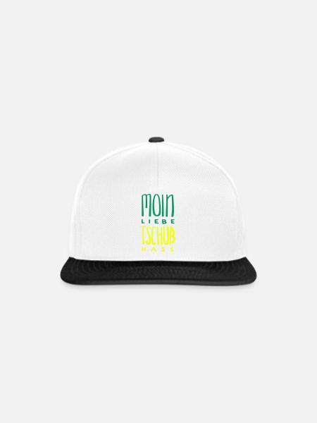 moin liebe tschüss hass - Snapback Cap - Weiß/Schwarz