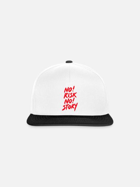 No risk no story - Snapback Cap - Weiß/Schwarz